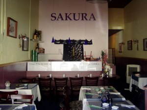 Sakura Shushi and Grill, interior, Alameda, California                            